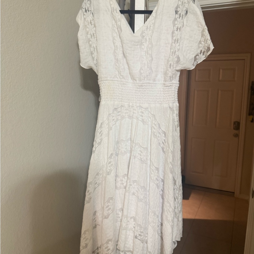 Rabbit Rabbit Rabbit White Lace High Low Dress - Picture 4 of 5